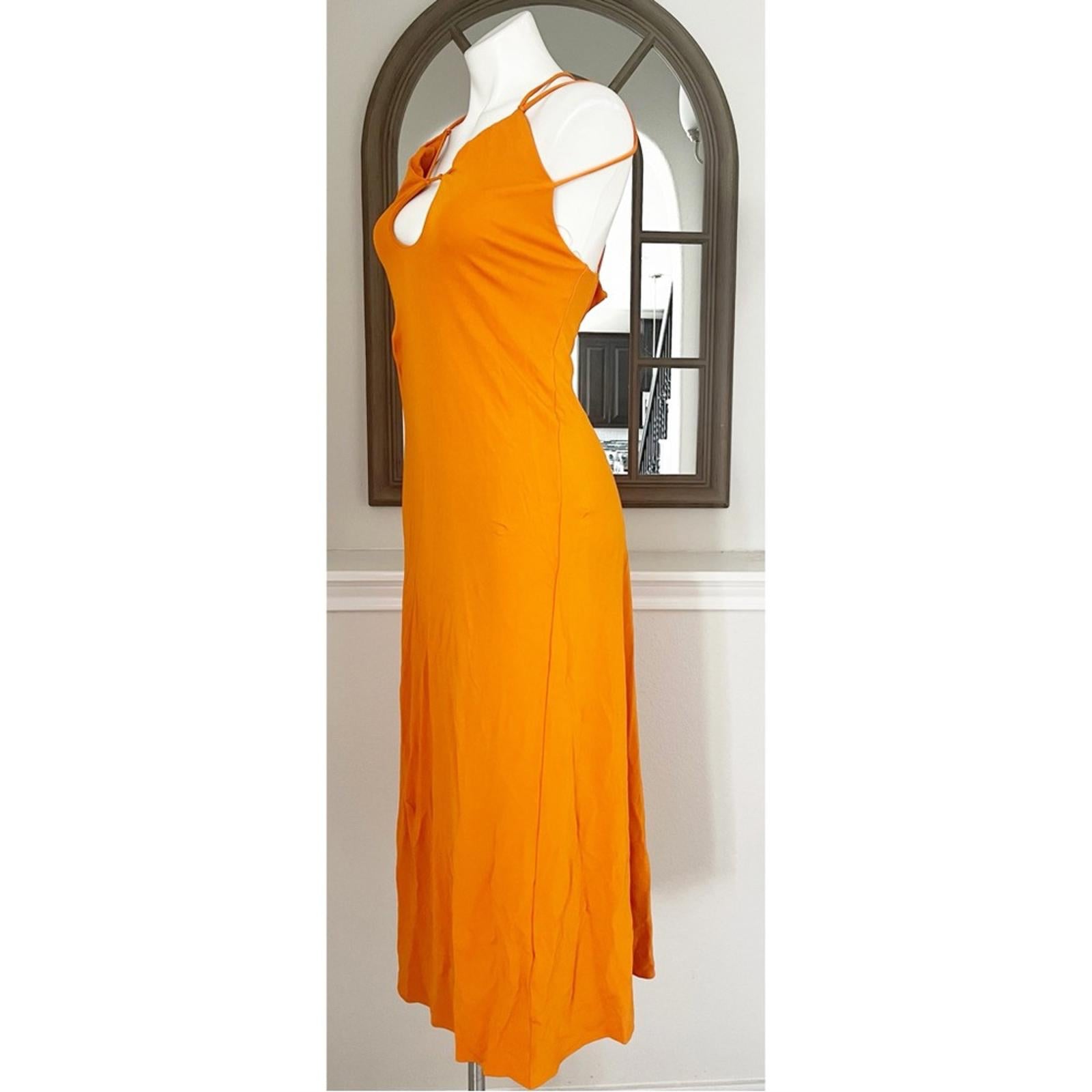 Victoria Beckham Dress in Burnt Orange, Size UK8 US4 Retail $1350