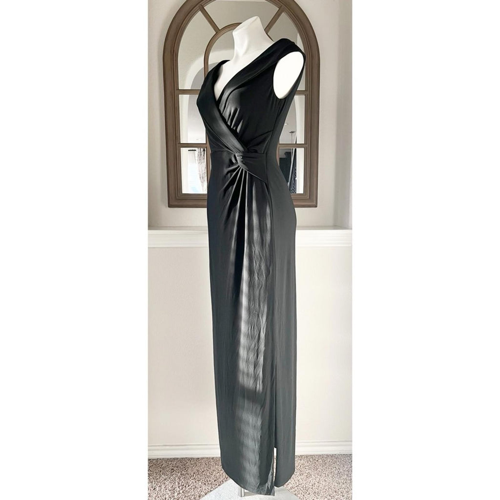 Lauren Ralph Lauren Jersey Off-the-Shoulder Side-Slit Column Gown, Size 6 NEW