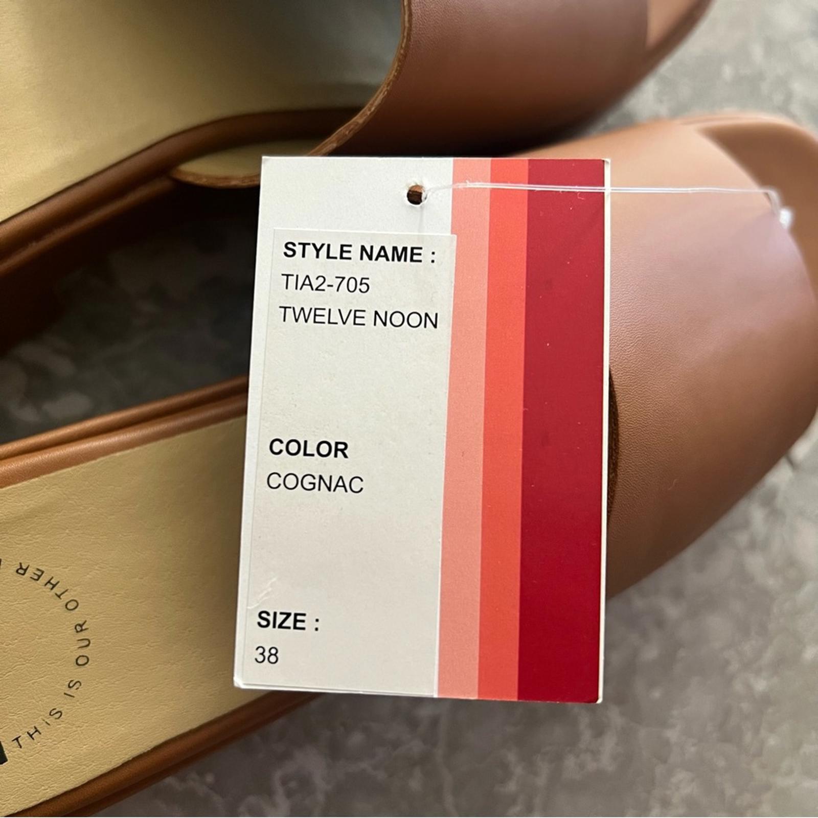 Twelve Noon Platform Sandals in Cognac, Size EU 38, EU 41 New in Box