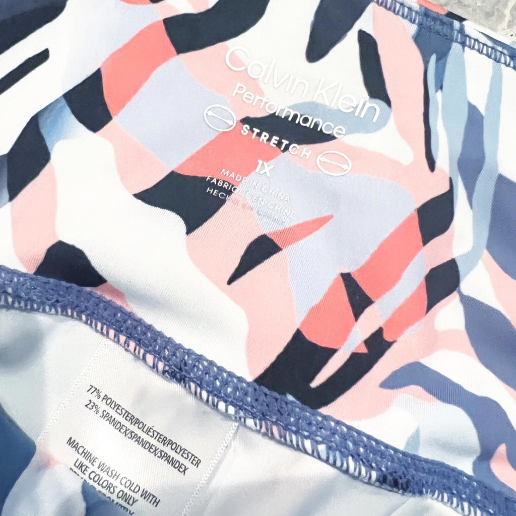 Calvin Klein Perf Printed High Waist 7/8 Leggings Plus Size 1X New w/Tag $69.50