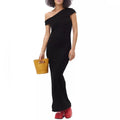 Simon Miller Asymmetric Wide Rib Maxi Dress in Black, Size M New w/Tag