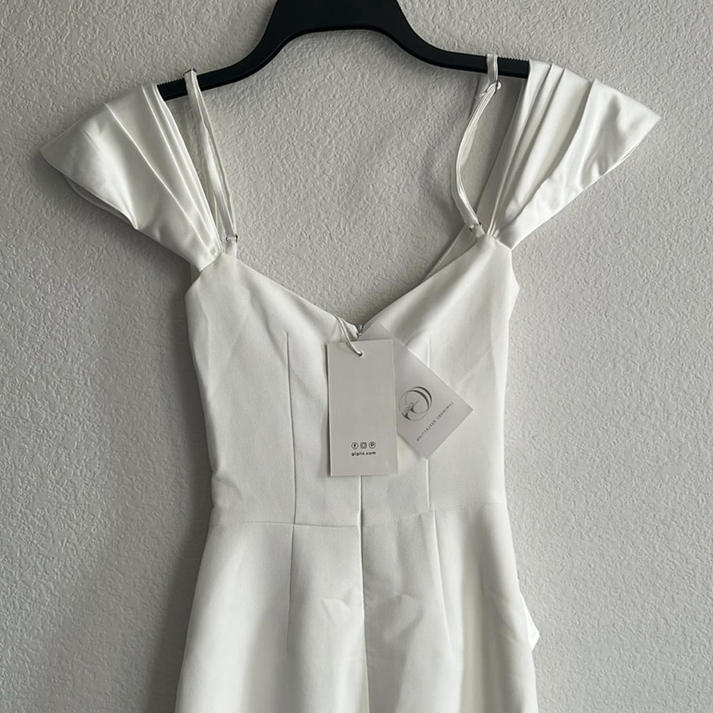 GiGii’s Luminary Reflection June Dress w/Swarovski Stone Details, White XS NWT