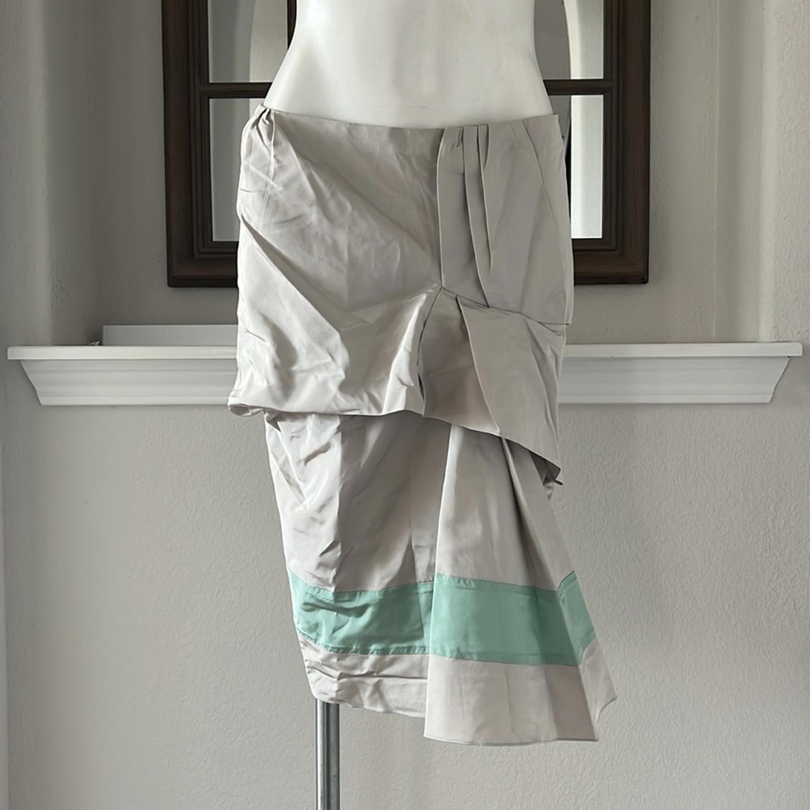 NEW Marc Jacobs Grey Pleated Detail Midi Skirt, Size 6 EXCELLENT!