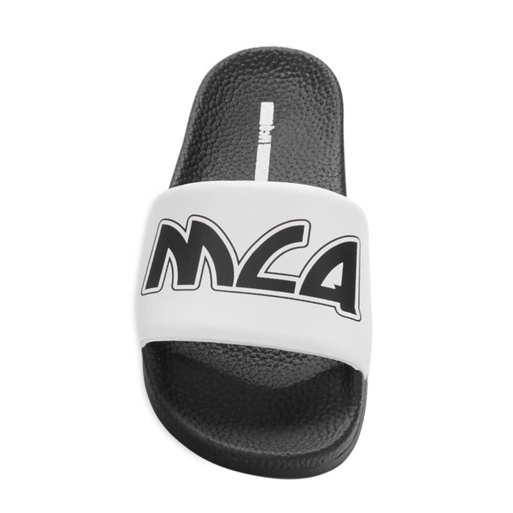 MCQ Alexander McQueen Logo Pool Slide Sandals in White, NWT, EU Size 45