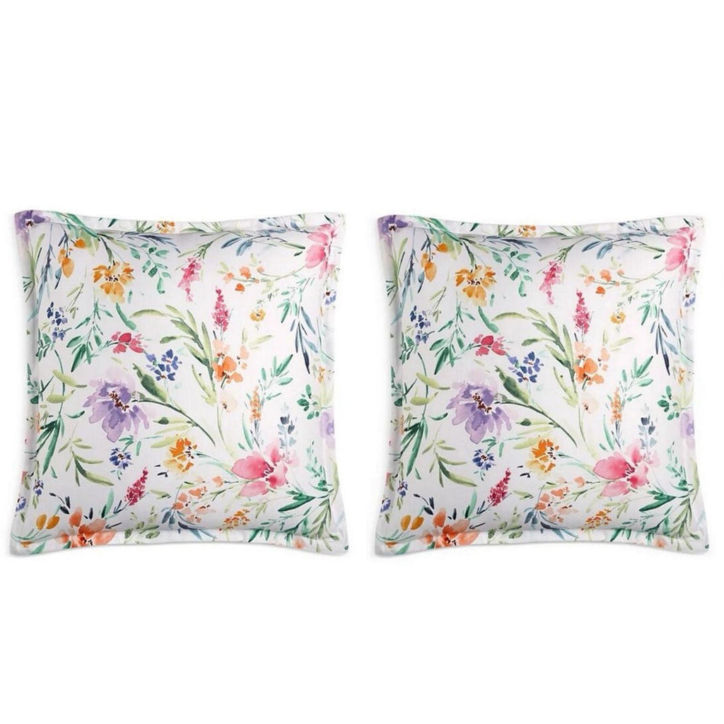 2 SKY Pastel Perennials Floral Euro Shams in Multi, New in Box $145