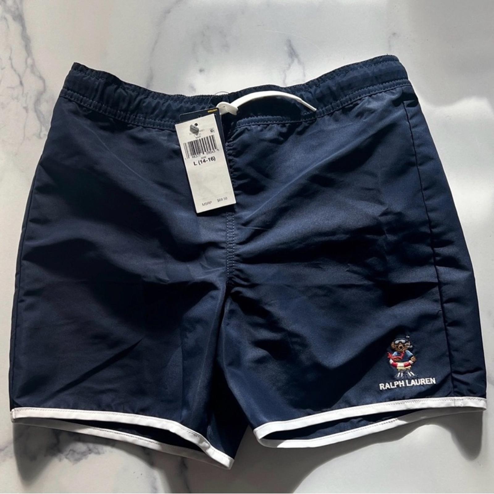 Polo by Ralph Lauren Polo Bear Swim Trunk Shorts, Navy, Size XL(18/20) NEW