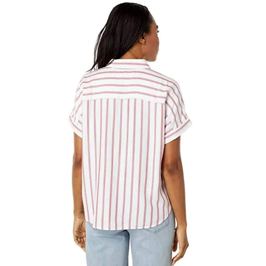 Tommy Jeans Striped Button Front Top Stapler Stripe, Size XL New w/Tag $69
