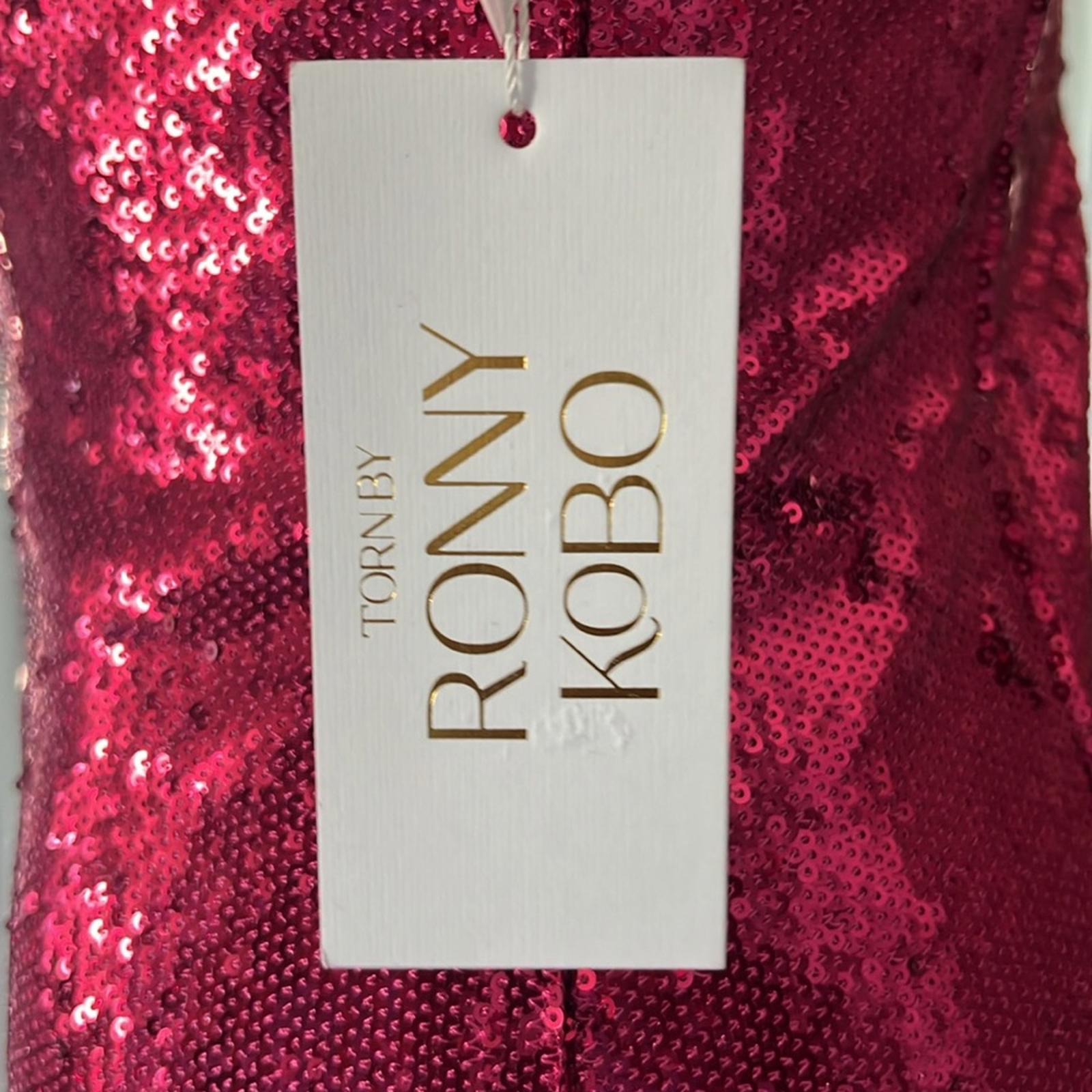Torn by Ronny Kobo Lindsay Sequin Bow Front Mini Dress in Pink Size M NWT $548