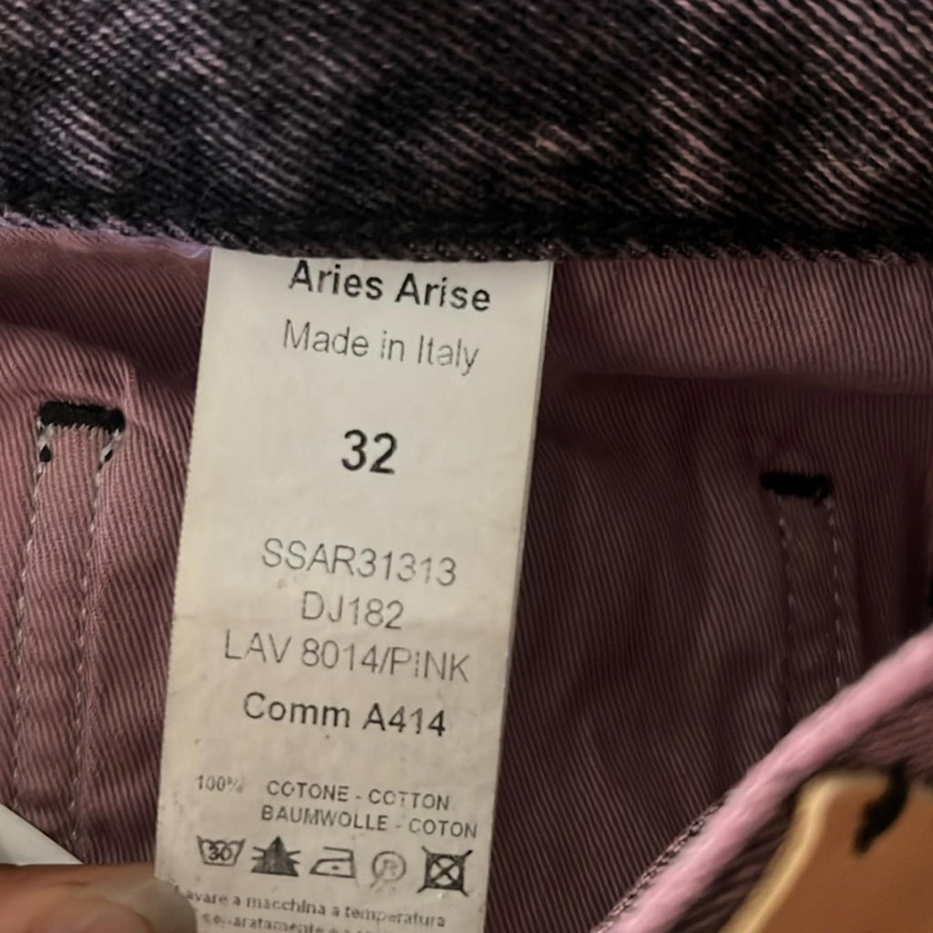 ARIES Acid Wash Batten Jeans in Rose-Pink, NEW, Size 32