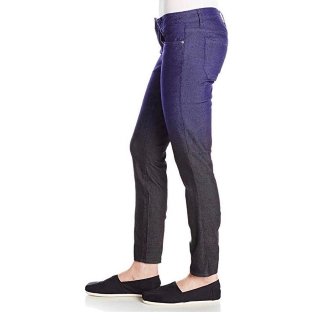 Prana Jett Pant Indigo Low Rise Fitted Ombre Jeans, Size 4/27