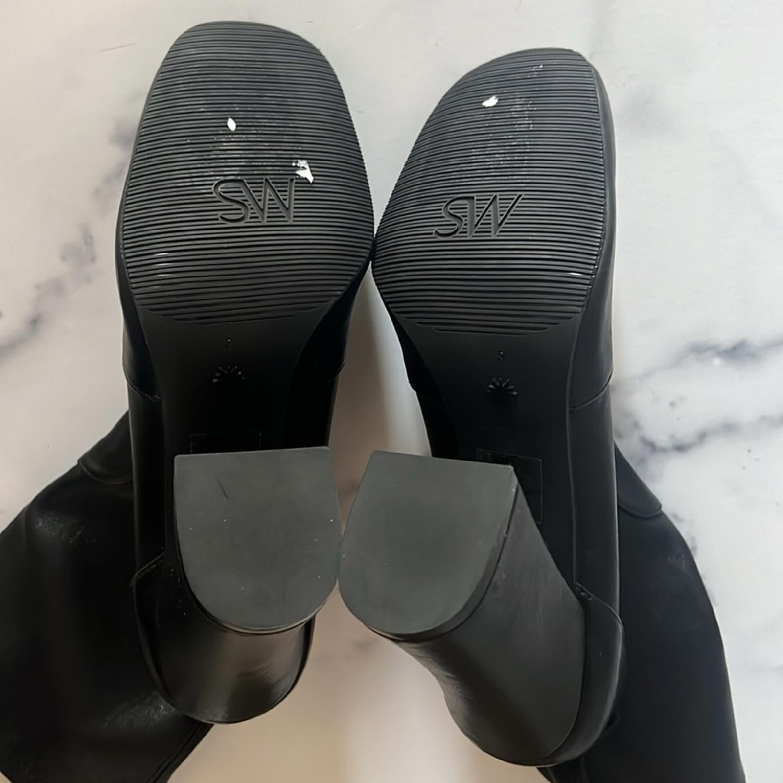 Stuart Weitzman Curveblock High Heel Booties in Black, Size 8 New $650 SOLD OUT!