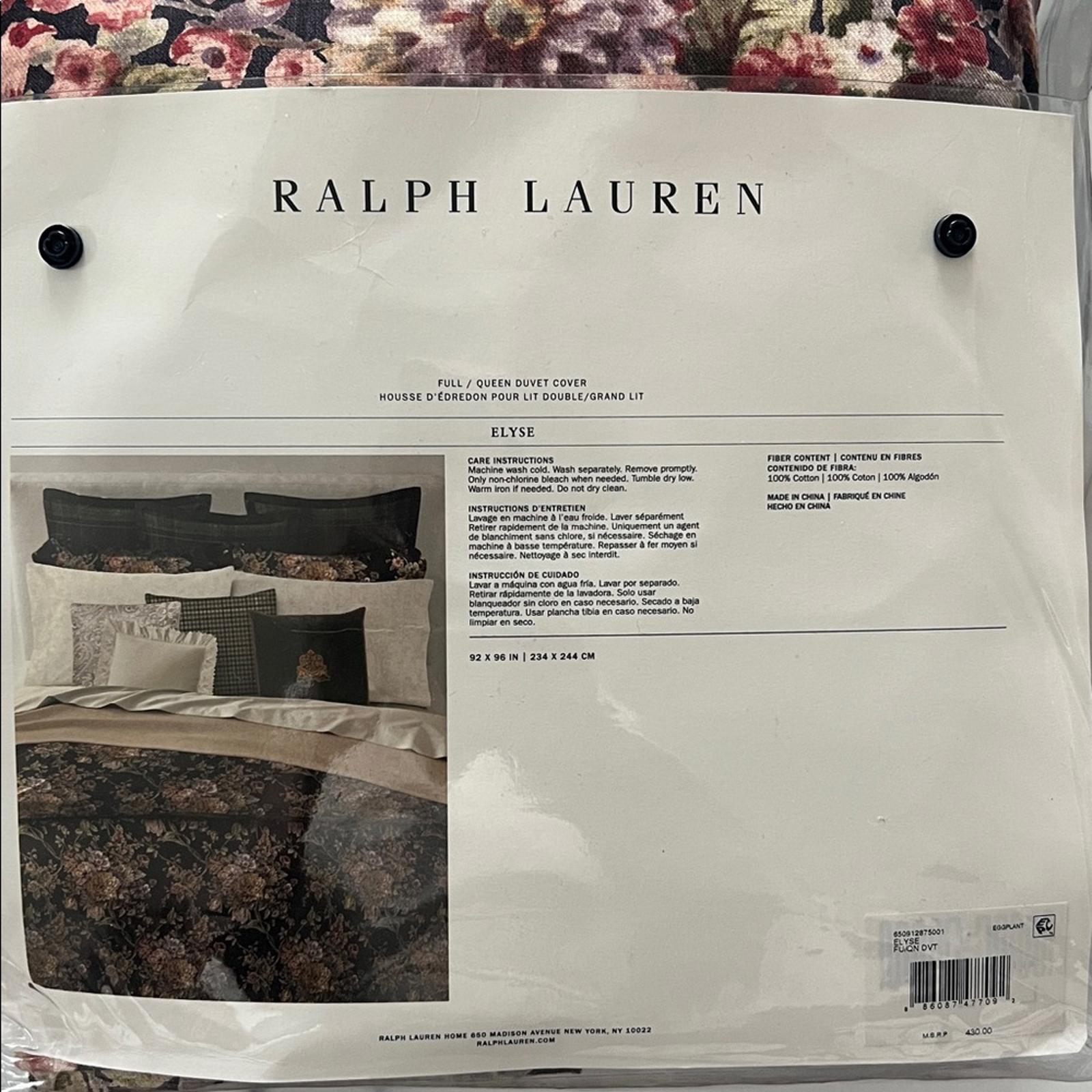 Ralph Lauren Home Elyse Full/Queen Duvet Cover, NEW w/Tag Retail $430