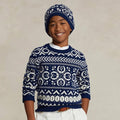 Polo Ralph Lauren Boy's Fair Isle Wool Sweater Multi Navy, Size 4 New w/Tag