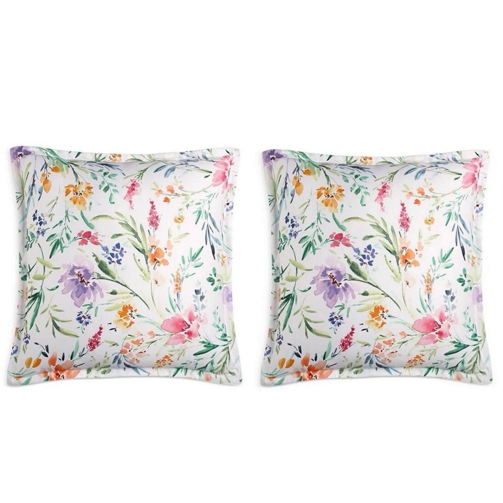 2 SKY Pastel Perennials Floral Euro Shams, New in Box $145