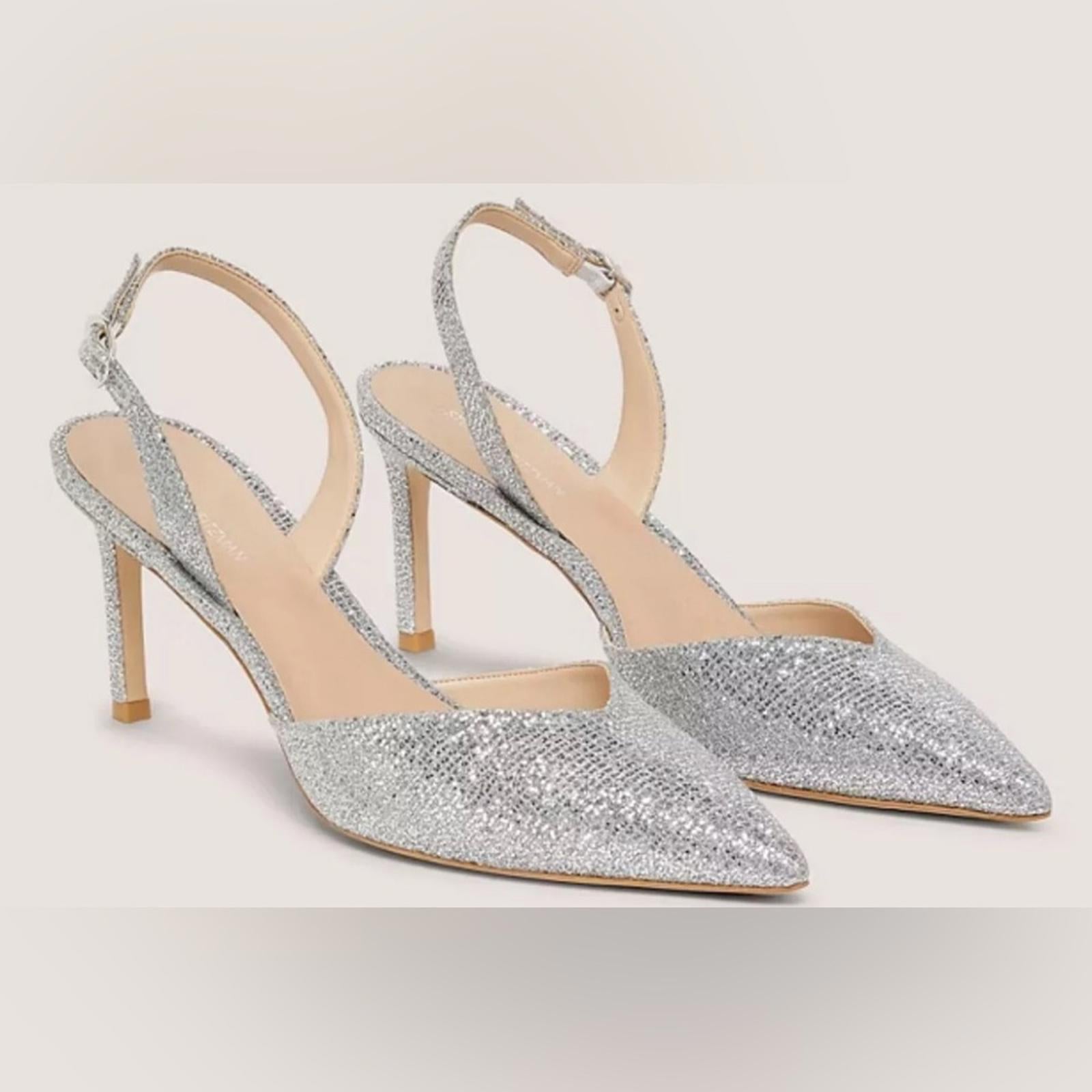 Stuart Weitzman Julia 75 Sling Pump Crystal Size 40.5|10 New in Box