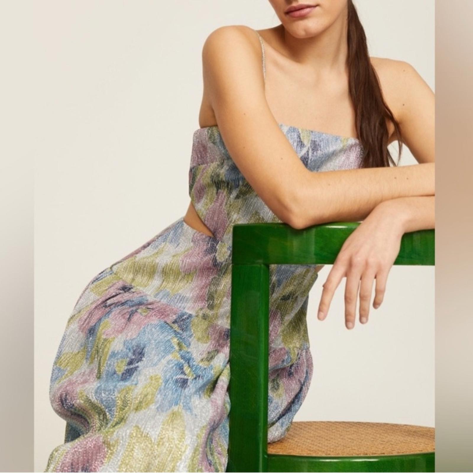 Liv Foster Printed Cutout Pleat Front Dress, Size 10 New w/Tag Retail $295