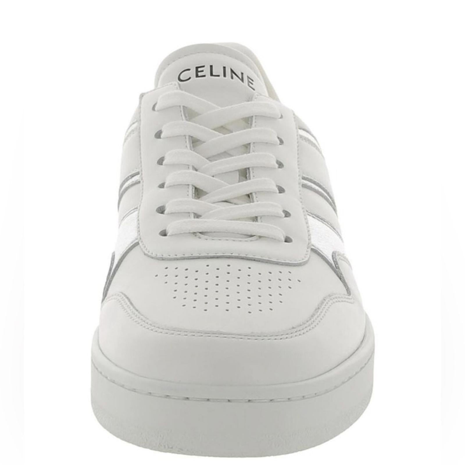 Celine Low Wave Lace-Up Sneaker, Optic White/Silver Size 41 in Box +DustBag $750