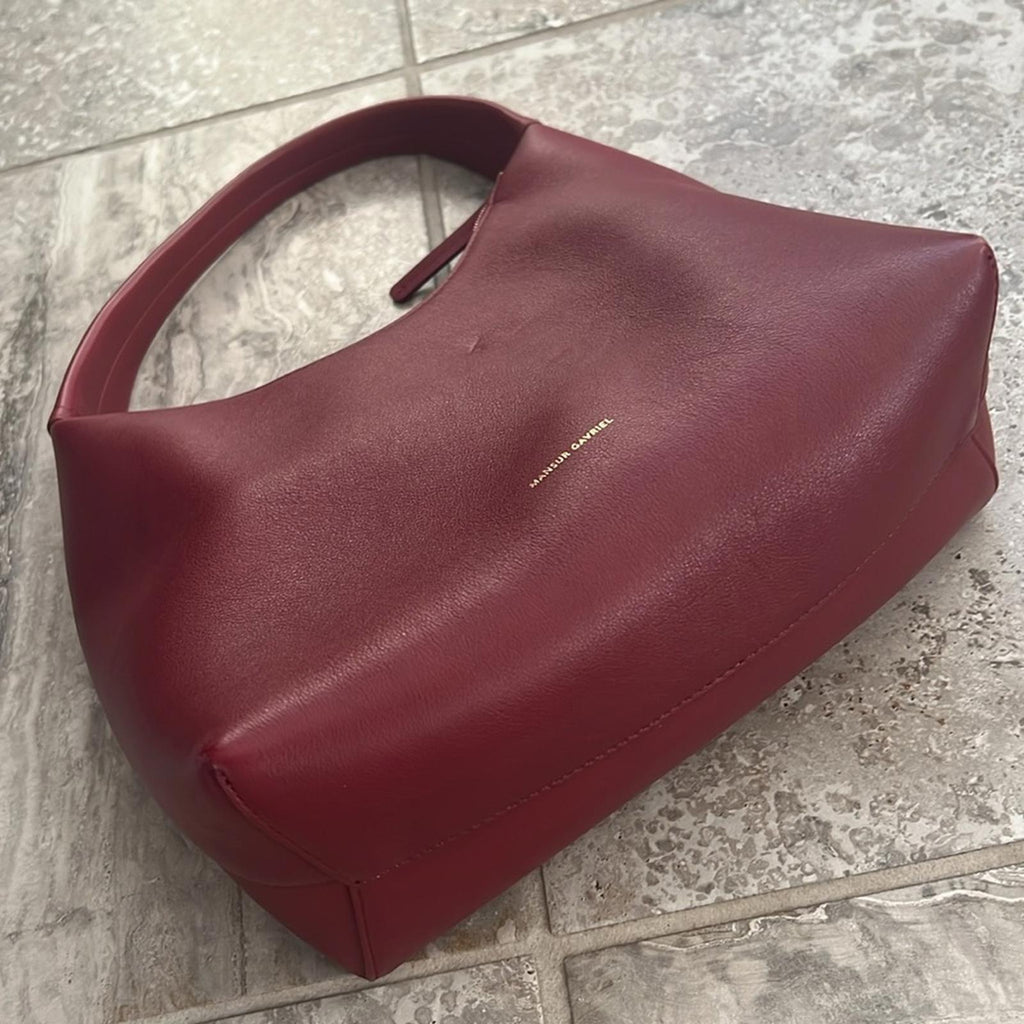 NEW Mansur Gavriel Small Soft Candy Shoulder Bag in Burgundy, Quiet Luxury!