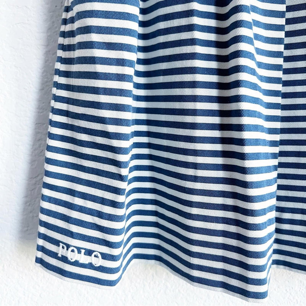 Polo Ralph Lauren Girl's Striped Cotton Sleeveless Dress in Blue, Size 10, NWT
