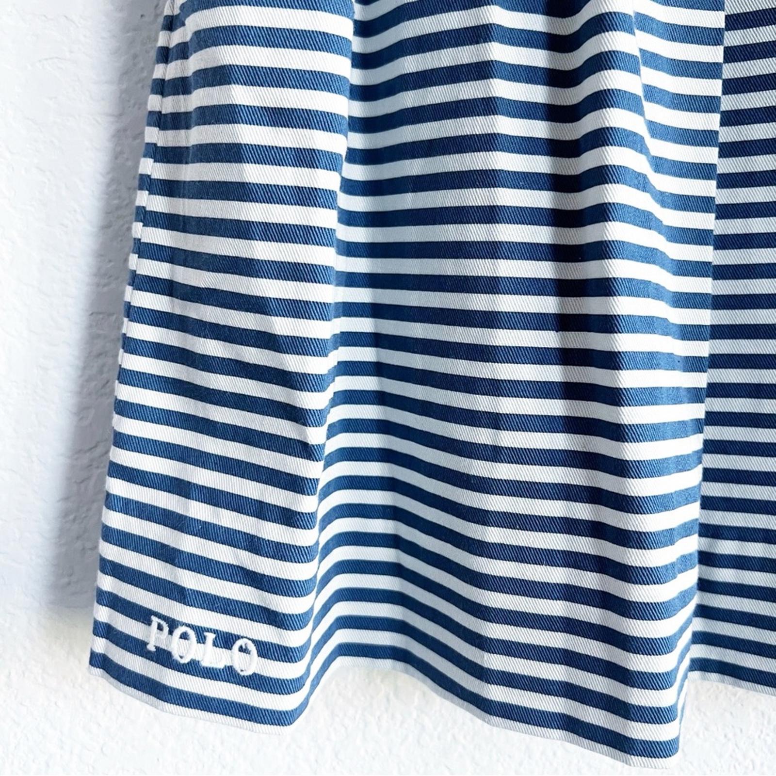 Polo Ralph Lauren Girl's Striped Cotton Sleeveless Dress in Blue, Size 10, NWT
