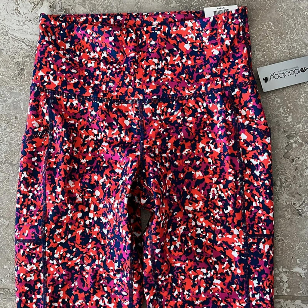 Ideology High-Rise Side Pocket 7/8 Leggings in Speckle Berry, Size S NEW w/Tag