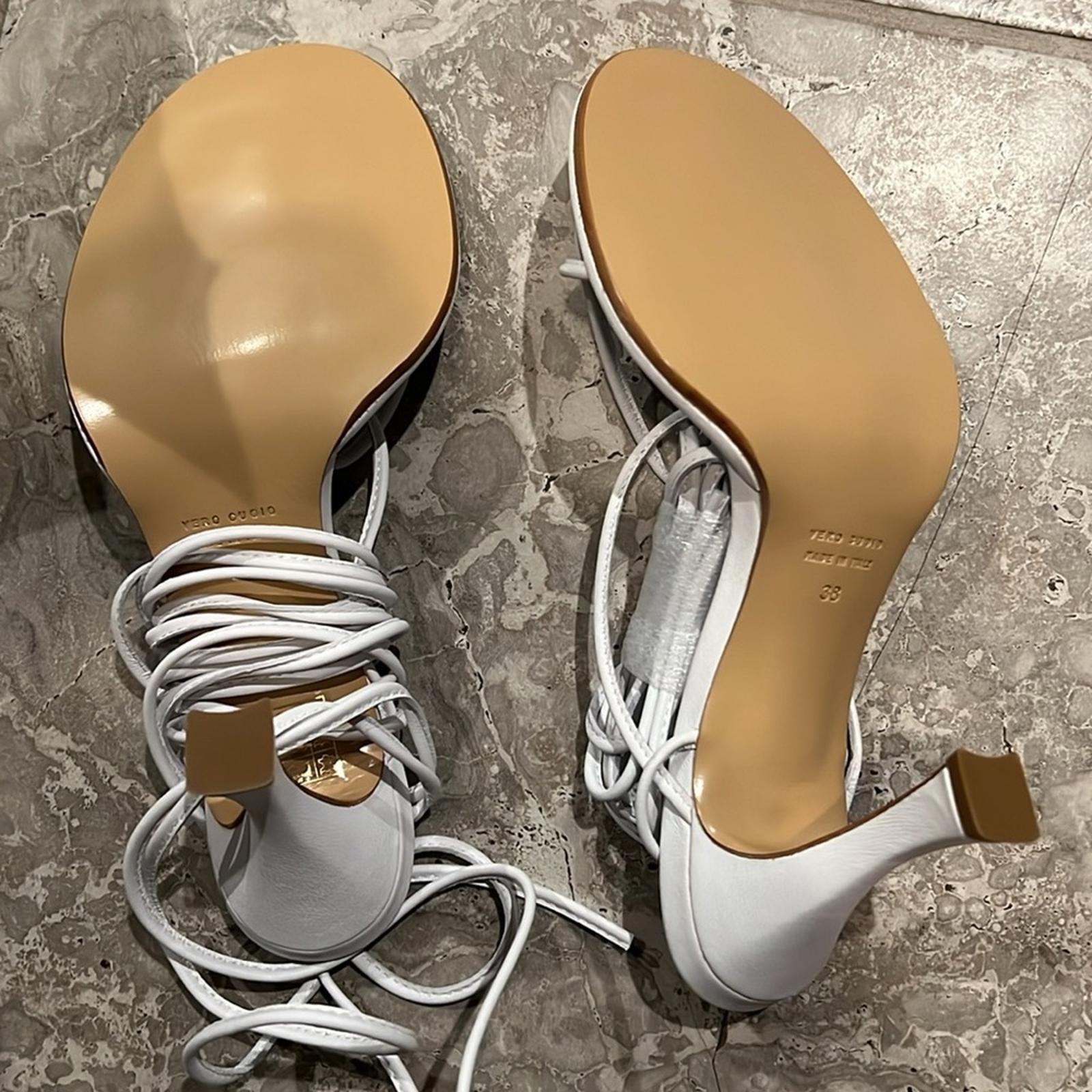 ILIO SMERALDO x Ilenia Toma Strappy Ankle Tie High Heel Sandals,Size 38 NWT $560
