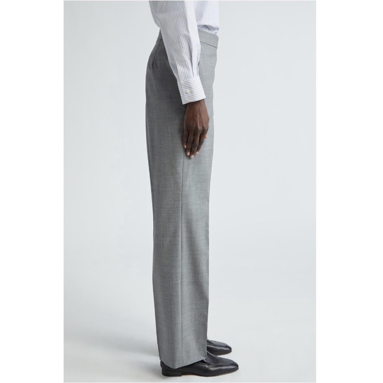 NEW Lafayette 148 NY Irving Straight Leg Dress Pants Grey, Size 12 NWOT $598
