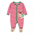 Little Me Boys' Reindeer Stripe One Piece Footie - Baby Size 3 Months New w/Tag