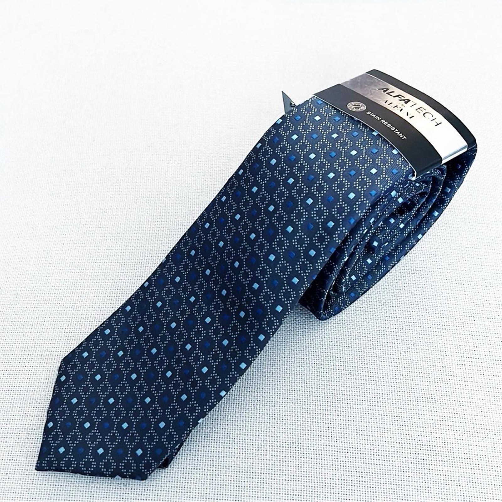 ALFATECH Stain Resistant Curtis Geo Neck Tie, Charcoal New w/Tag Retail $55