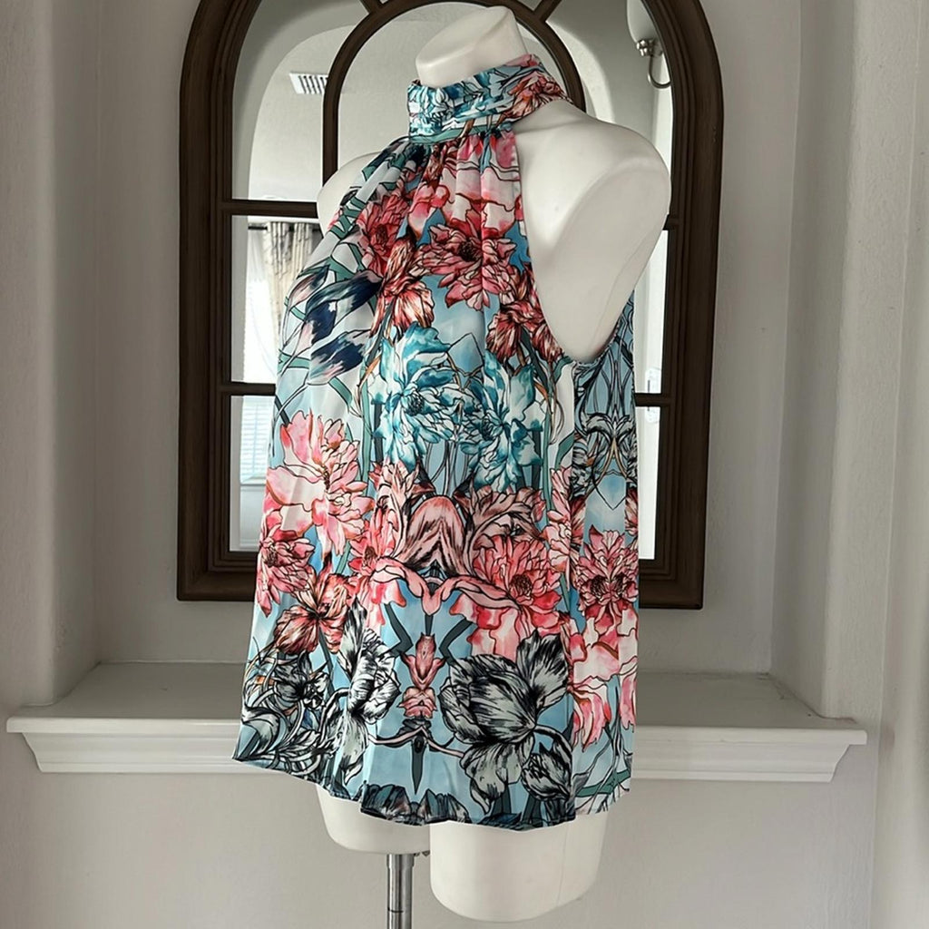 Elie Tahari Halter Blouse, Size L EXCELLENT!