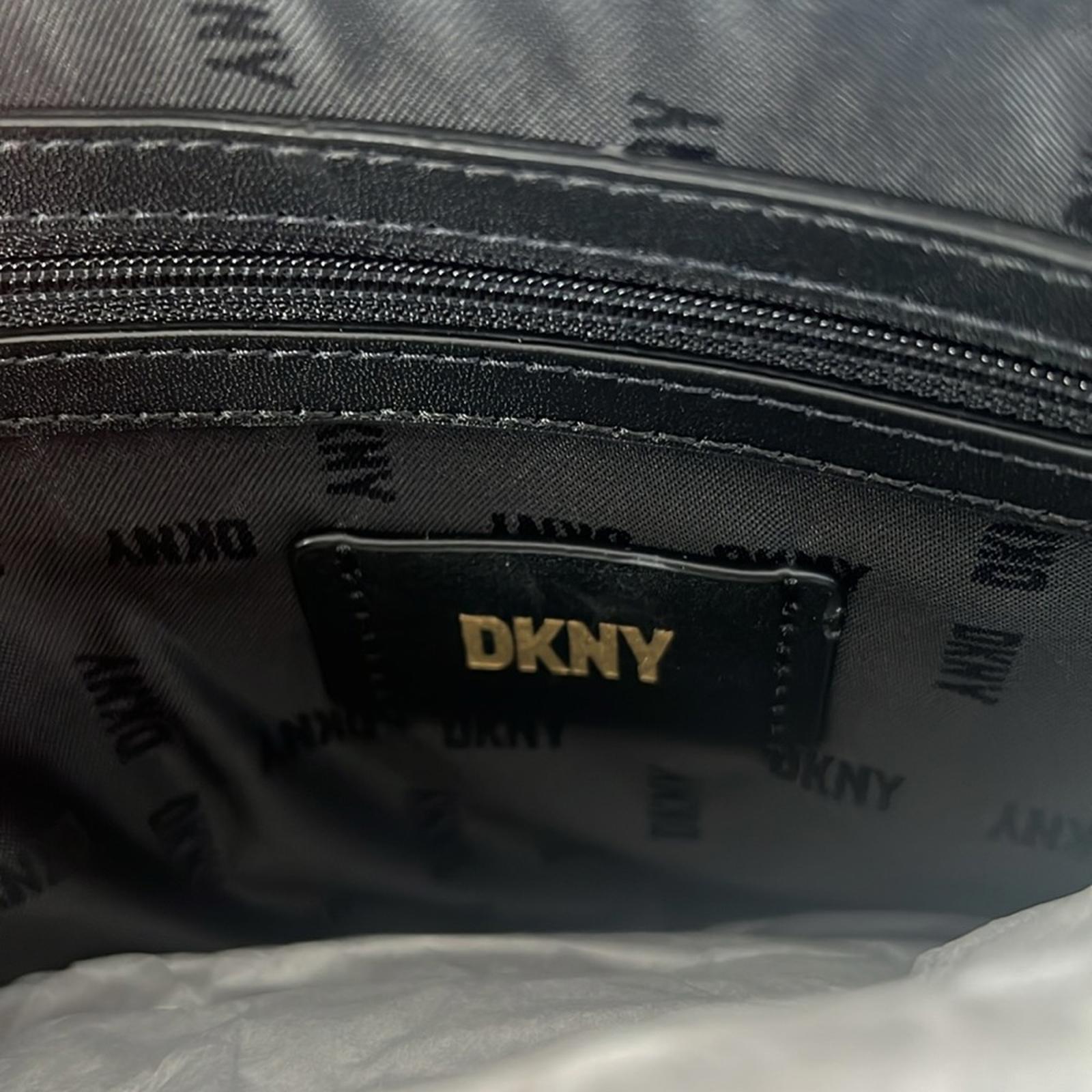 DKNY Bryant Dome Satchel with Convertible Strap, Black w/Gold Tone, New w/Tag
