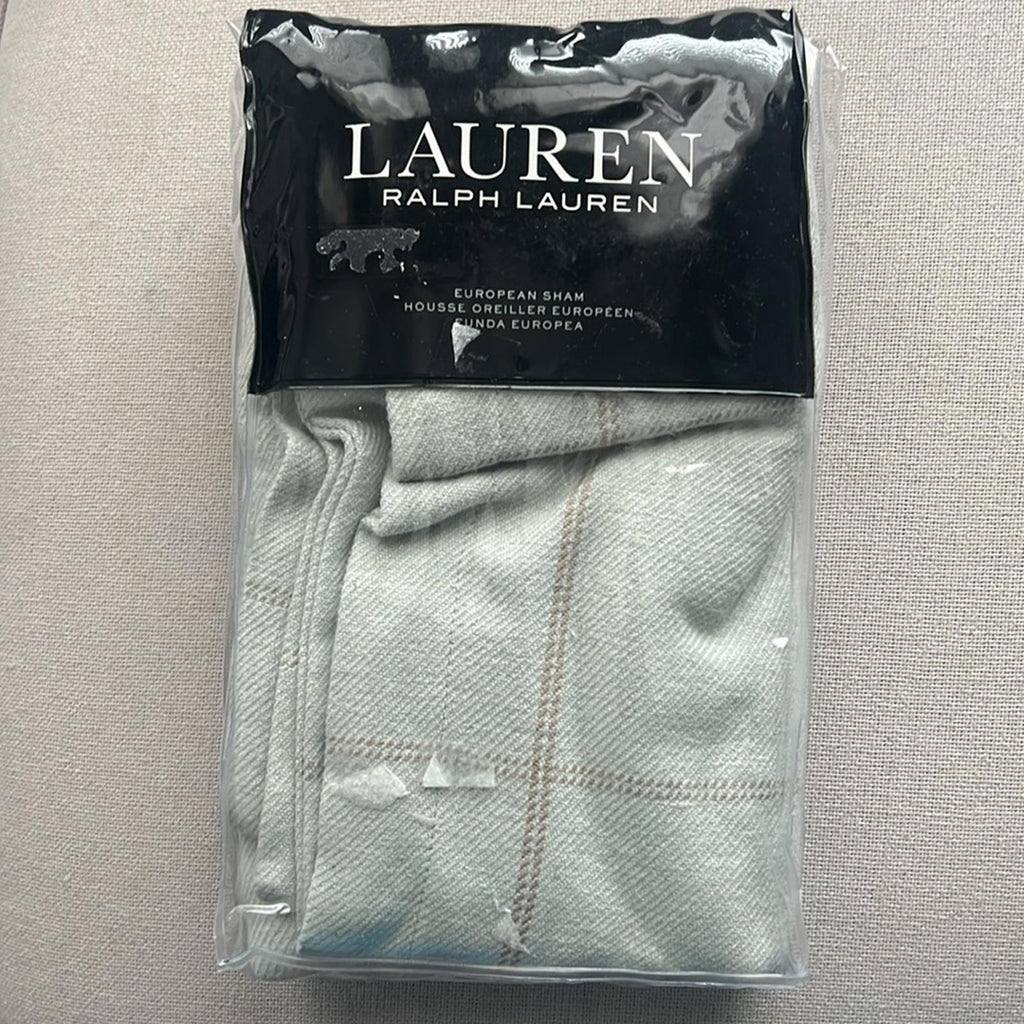 Ralph Lauren Julianne Euro Sham in Sage Cotton Linen NEW Retail $135