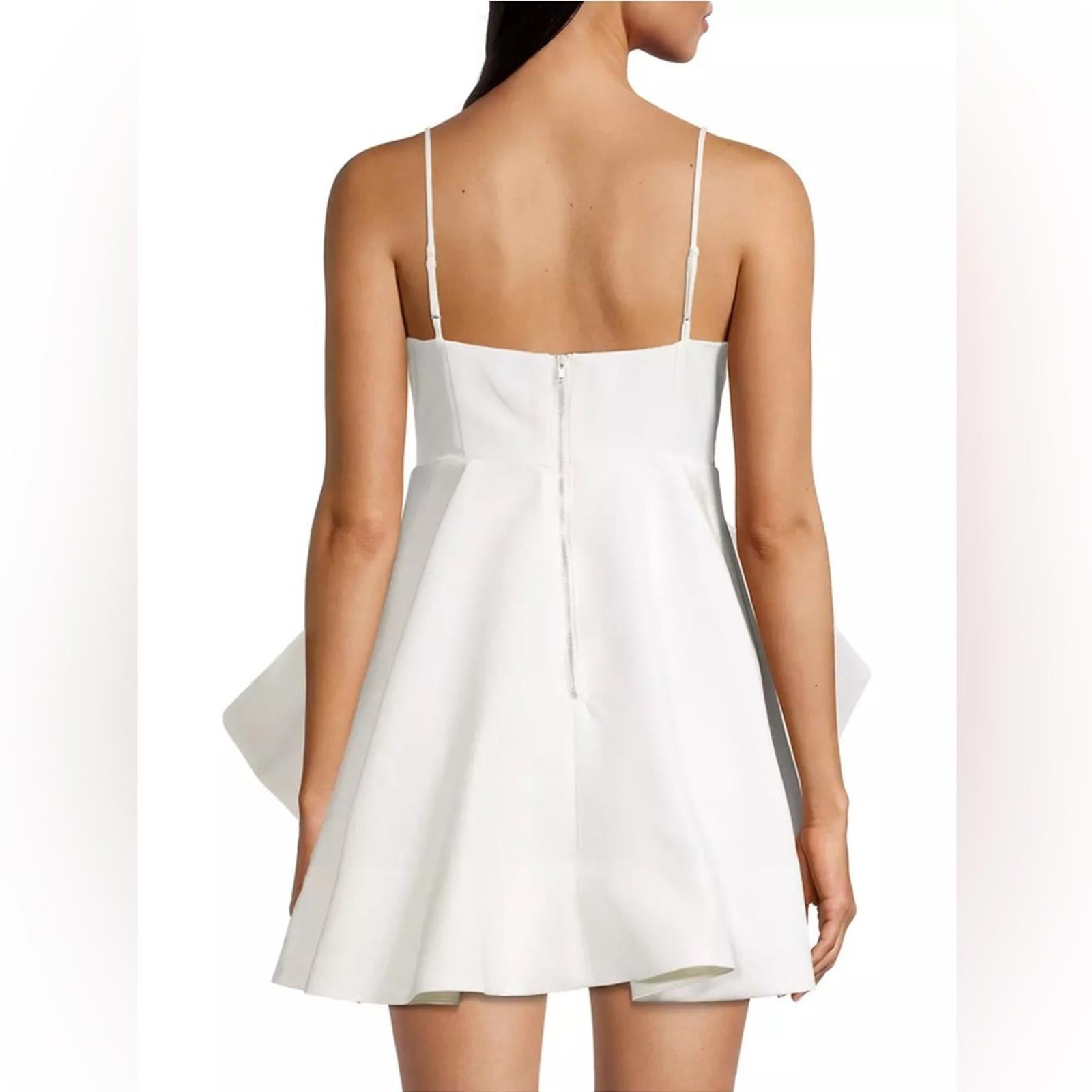 BARDOT Annabelle Statement Bow Minidress, Orchid White Size 6/M Retail $169