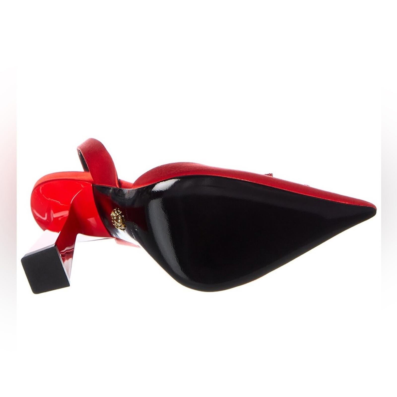 NEW Versace La Medusa Slingback Pump in Red, Size 36.5 New in Box