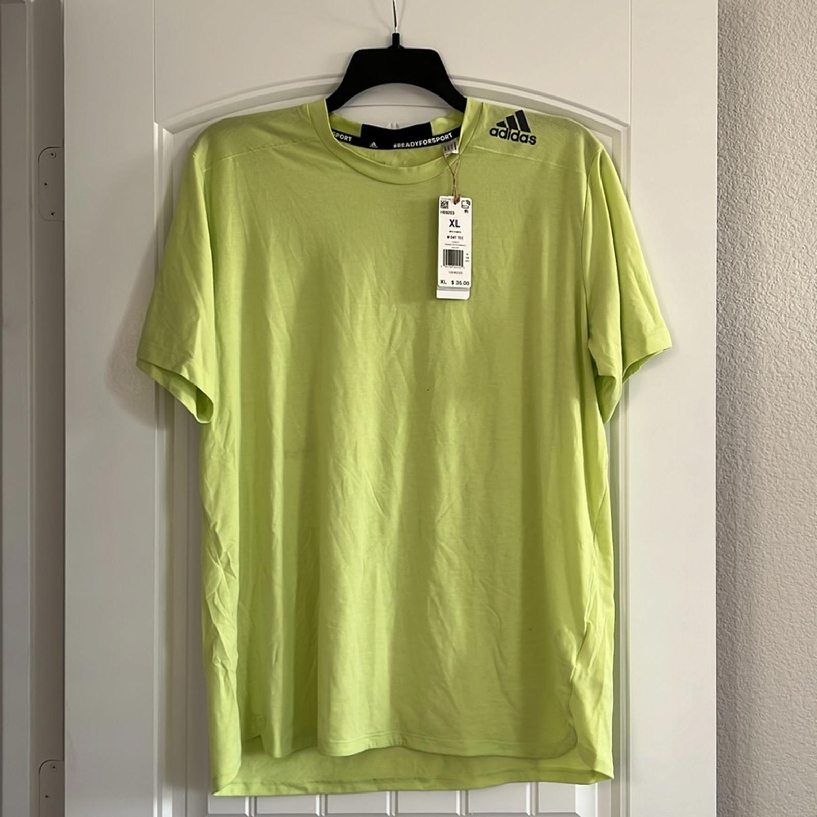 Adidas Men's Designed For Training Tee, Pulse Lime, Size XL New w/Tag