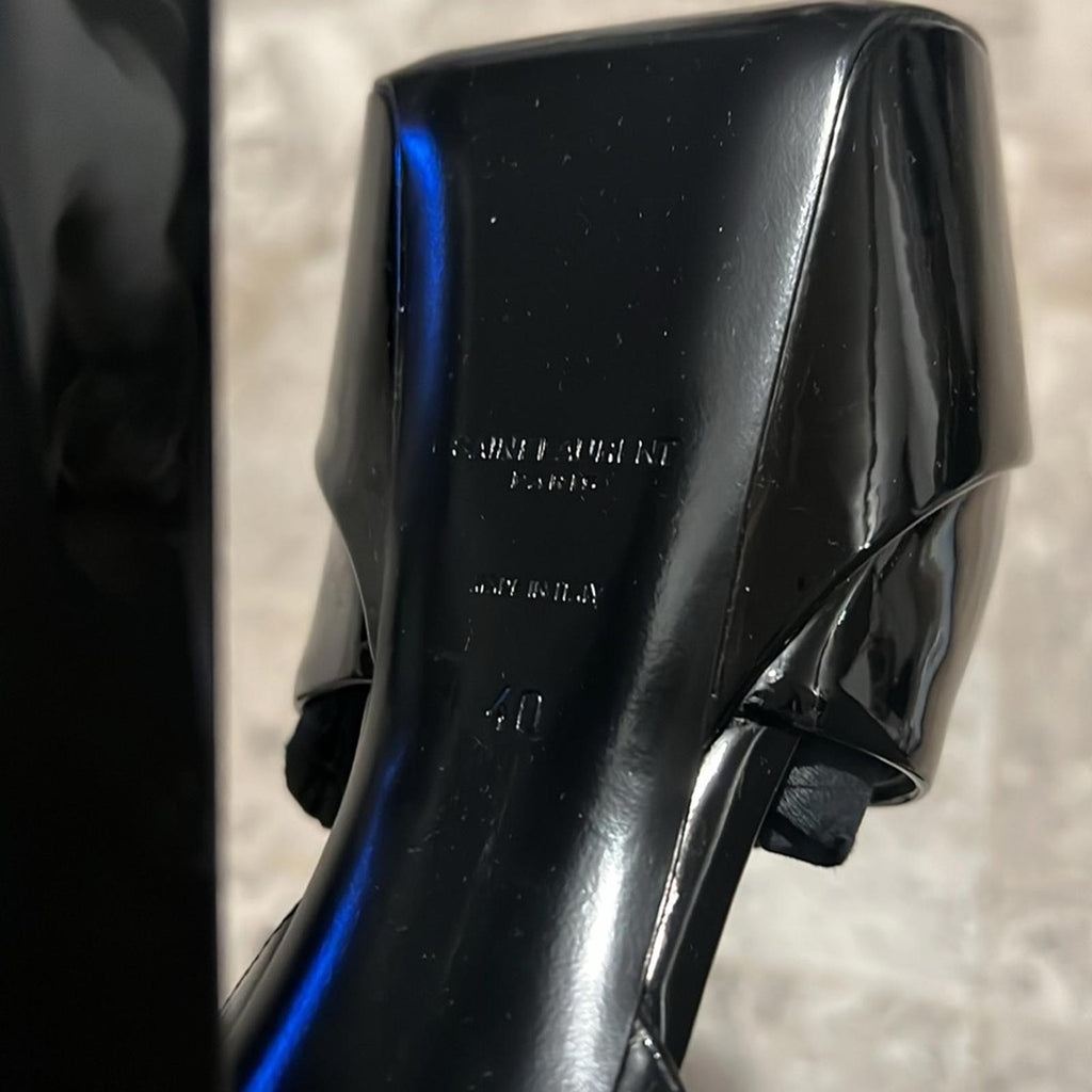 Saint Laurent Jodie Platform High Heel Sandals Black, Size 40 (SV 701788) NWT