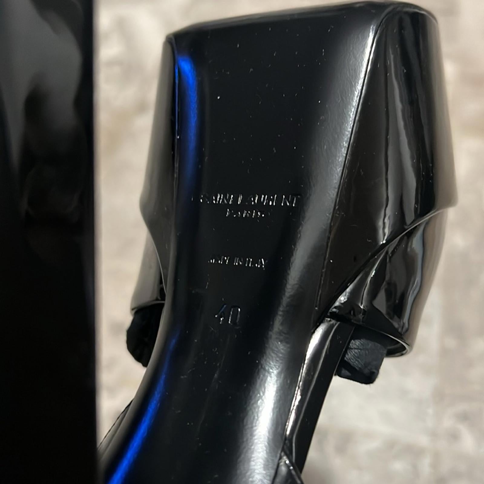 Saint Laurent Jodie Platform High Heel Sandals Black, Size 40 (SV 701788) NWT