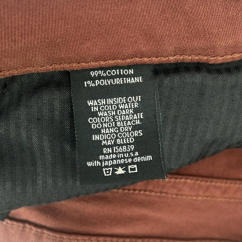 Monfrère Brando High Rise Slim Fit Jeans in Brown, NWT, Size 31