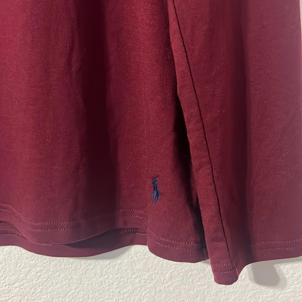 Polo Ralph Lauren Crewneck Sleep Shirt in Red Burgundy, Size L, NEW