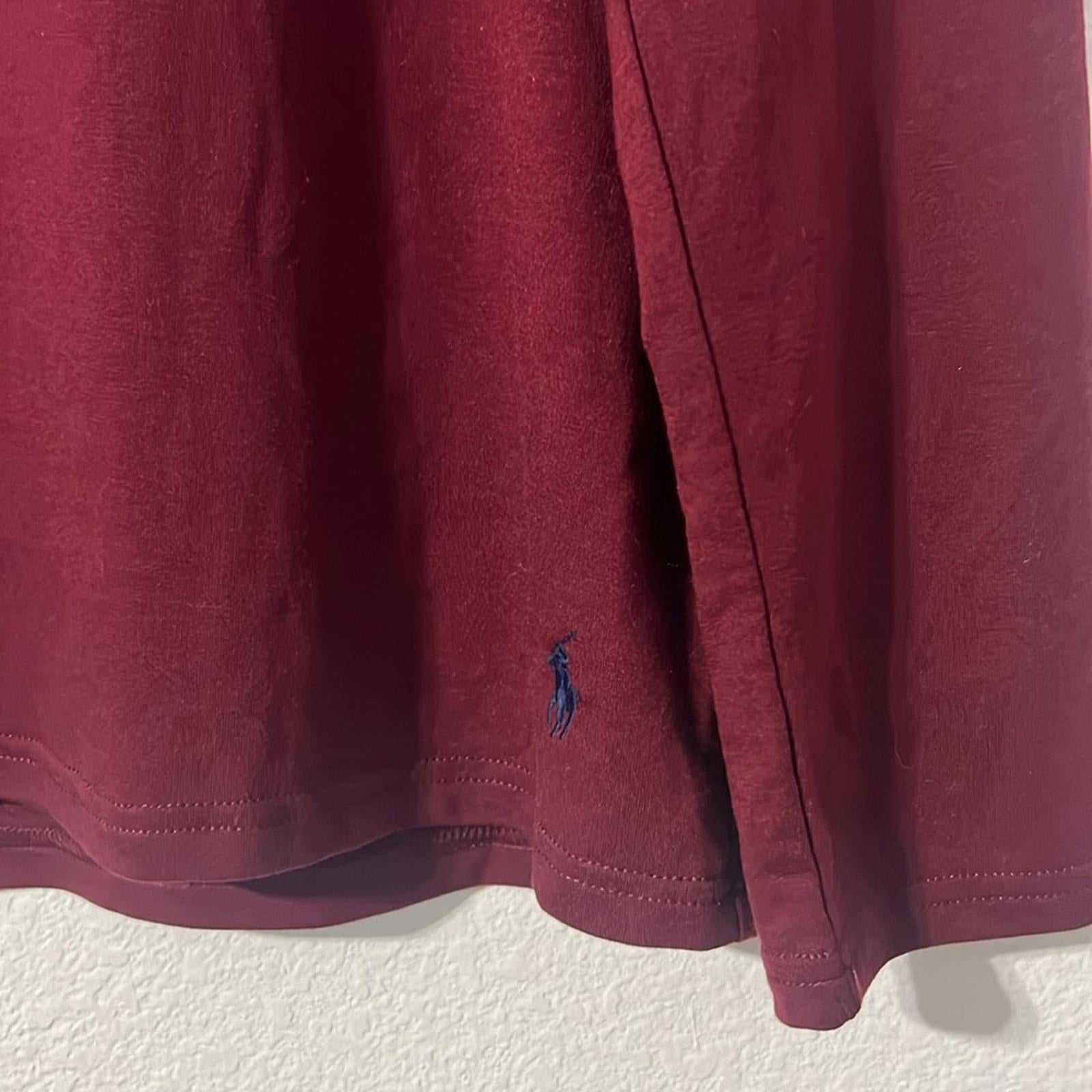 Polo Ralph Lauren Crewneck Sleep Shirt in Red Burgundy, Size L, NEW