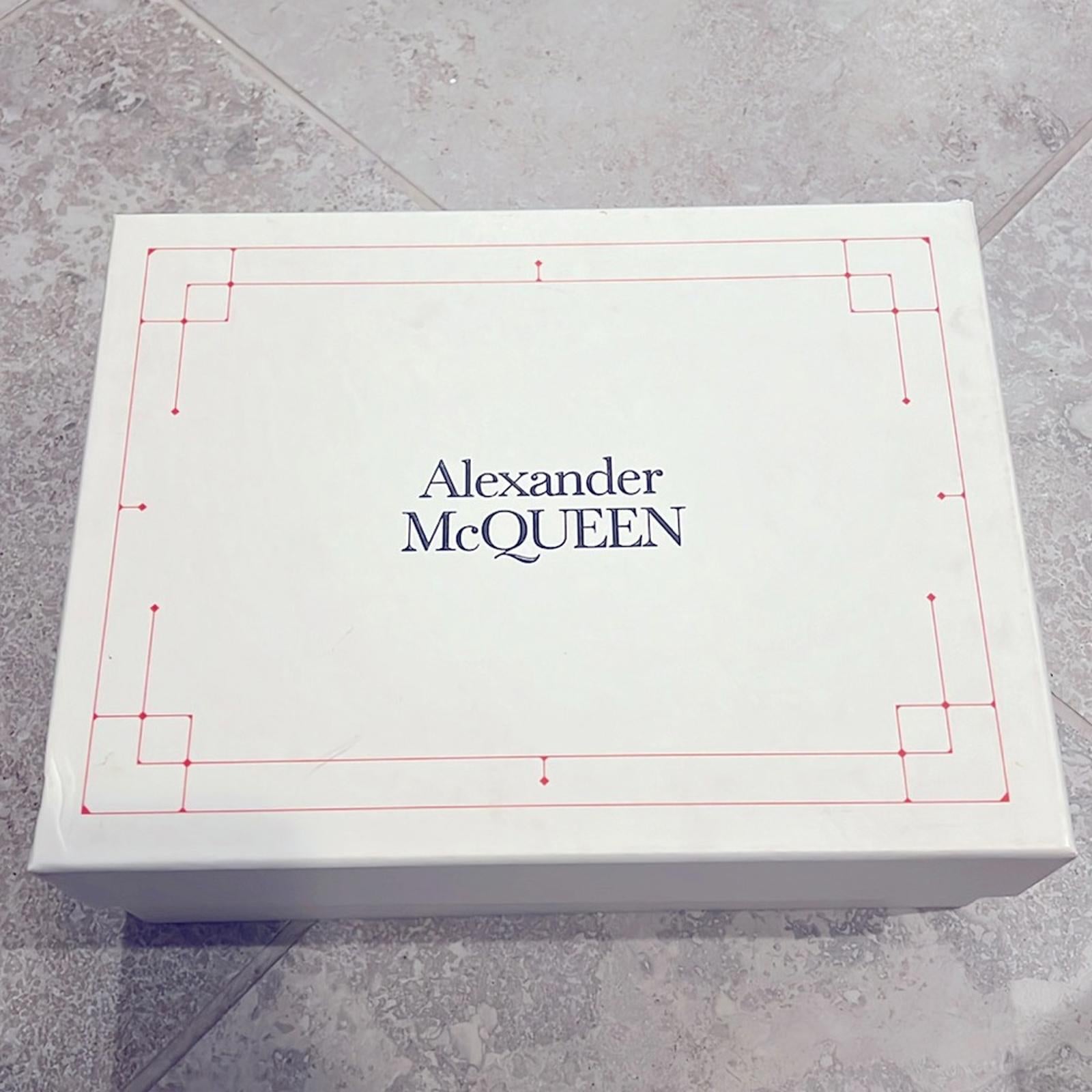 Alexander McQueen White Smooth Calf Leather Sneakers, Size EU 41 New in Box