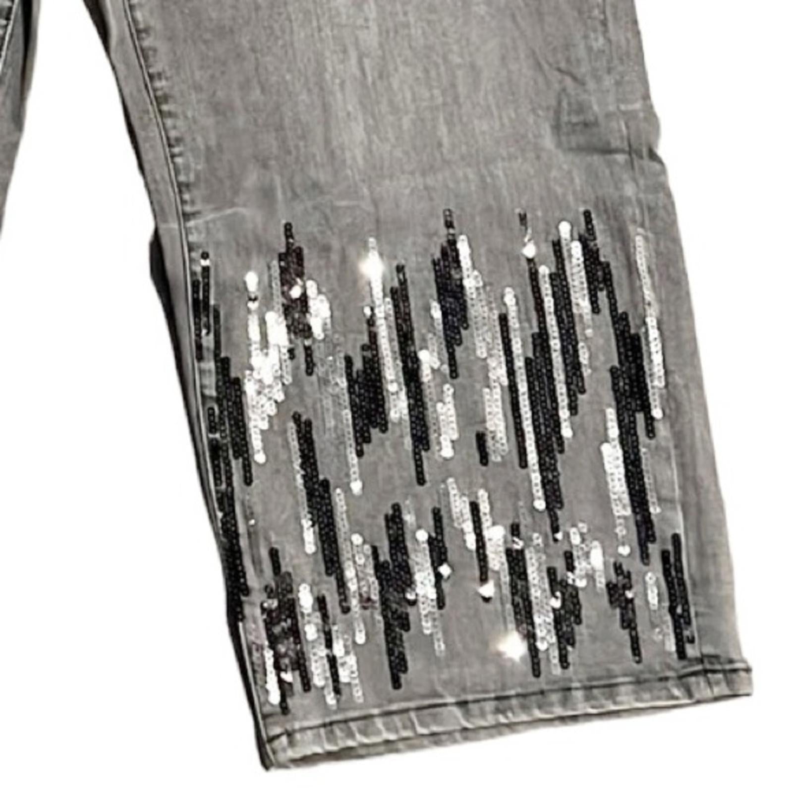 LOGO Grey Smoke Regular Straight-Leg Boyfriend Jeans, Plus Size 28 New w/Tag