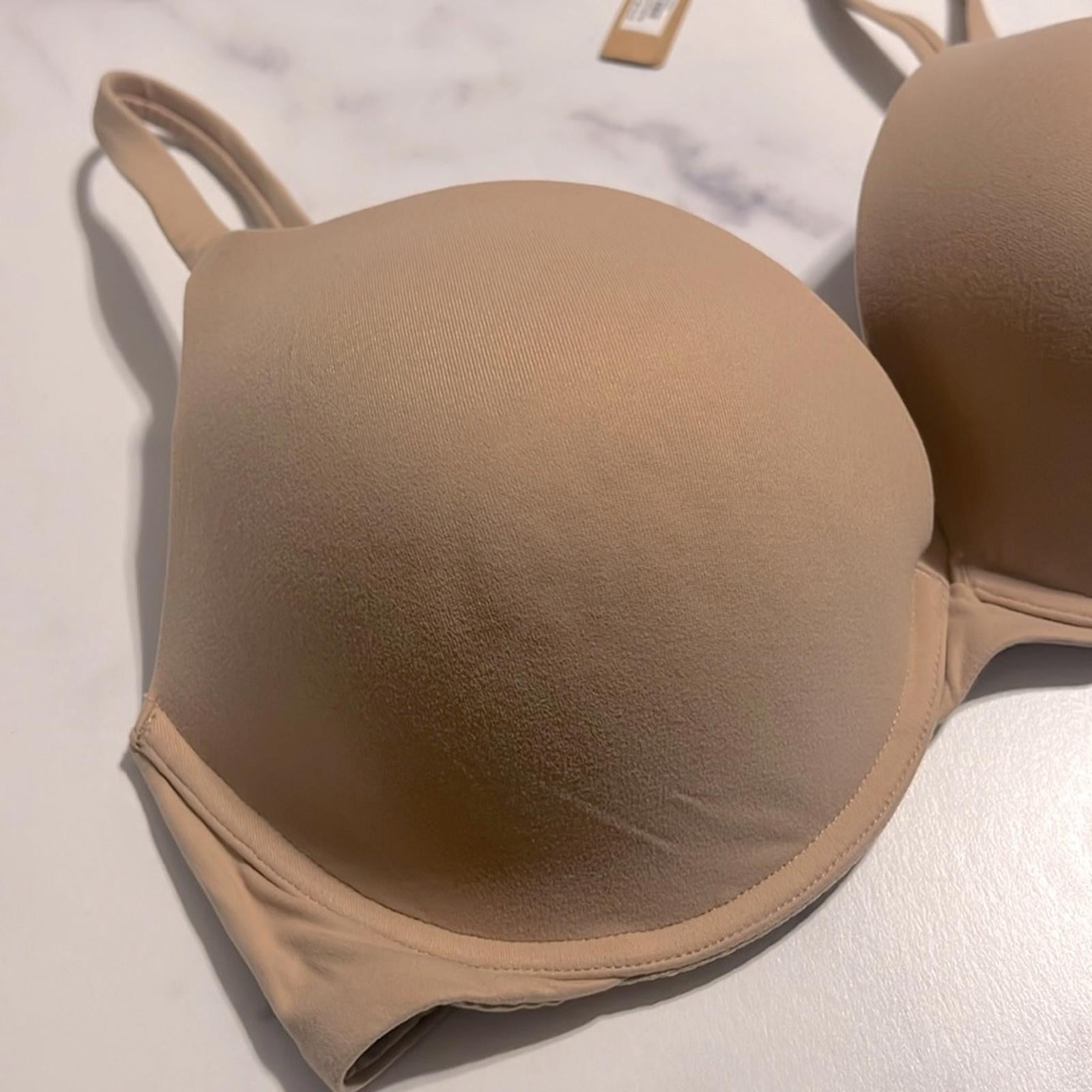 New SKIMS Clay Push-Up Fits Everbody Bra, Style BR-TPU-0022 Size 34DDD New w/Tag