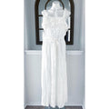 June & Hudson Belted Tiered Maxi Dress in White, NWT, Size XL