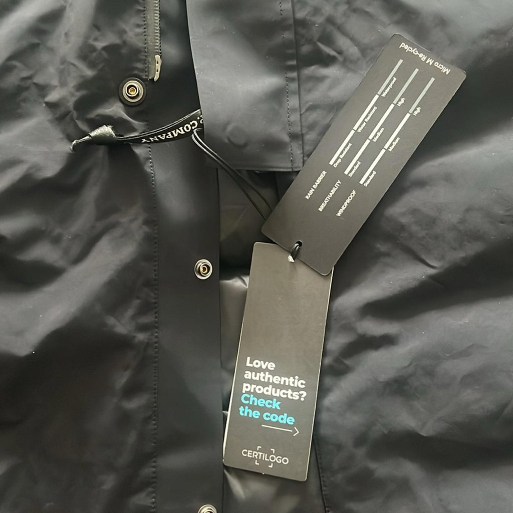 C.P. Company Micro M Re-Cycled Long Parka Coat, Black Size 52/XL NWT Retail $925