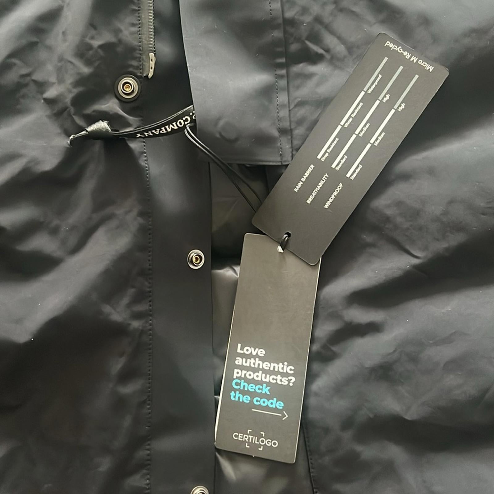 C.P. Company Micro M Re-Cycled Long Parka Coat, Black Size 52/XL NWT Retail $925