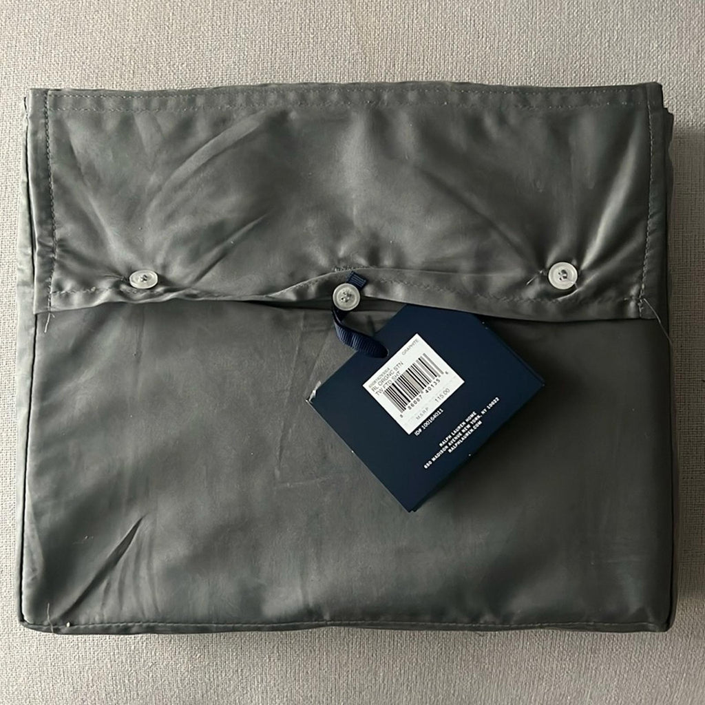 Ralph Lauren RL Organic Sateen Fitted Sheet in Graphite, Twin New w/Tag SOLD OUT