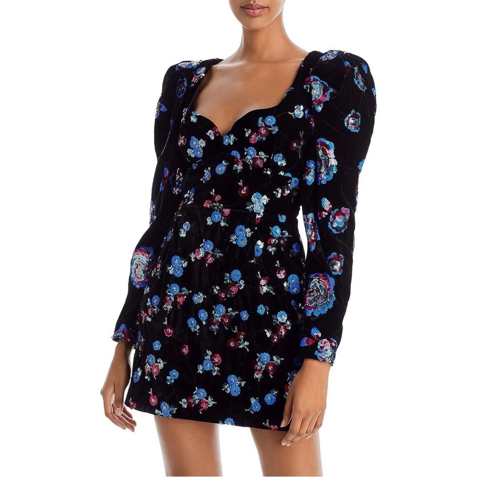 NEW Sabina Musayev Revolve* Roserita Velvet Sequined Dress, Size L New w/Tag