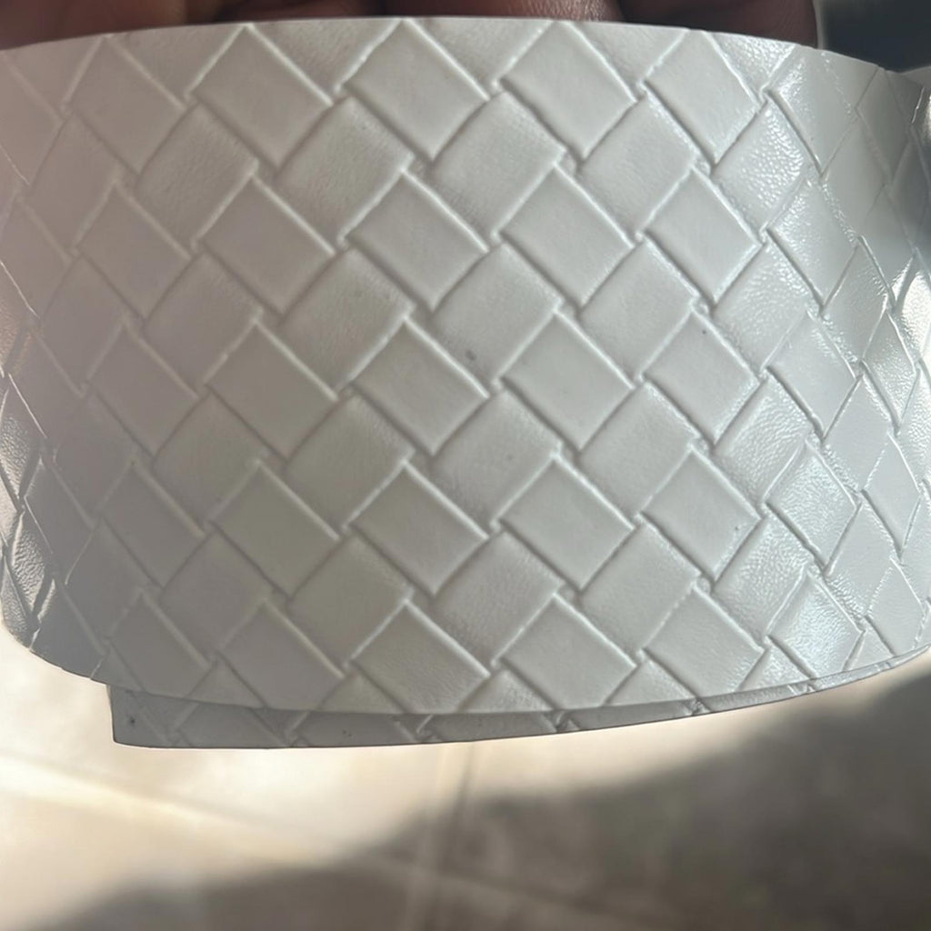 NWT INC Woven Stretch Belt in White, New with Tag, Retail $44.50