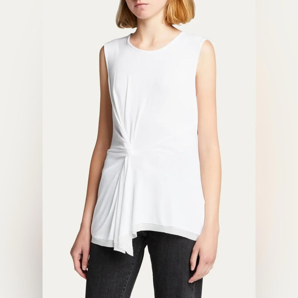 Kobi Halperin Stevie Knotted Sleeveless Top, White Size XS New w/Tag Retail $148